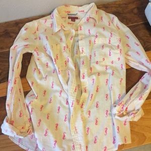 Button Down Seahorse Top